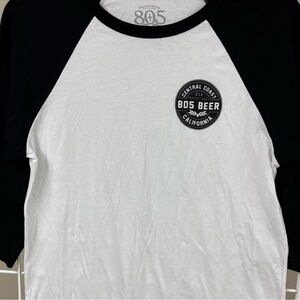 Firestone Walker Brewing Company 805 Beer T-Shirt size large.Baseball sleeve.EUC